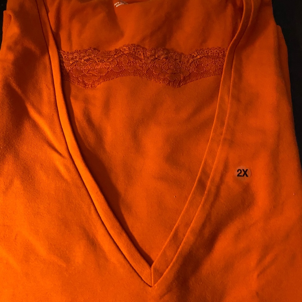 Plus size 2X short sleeve tee in great fall color.